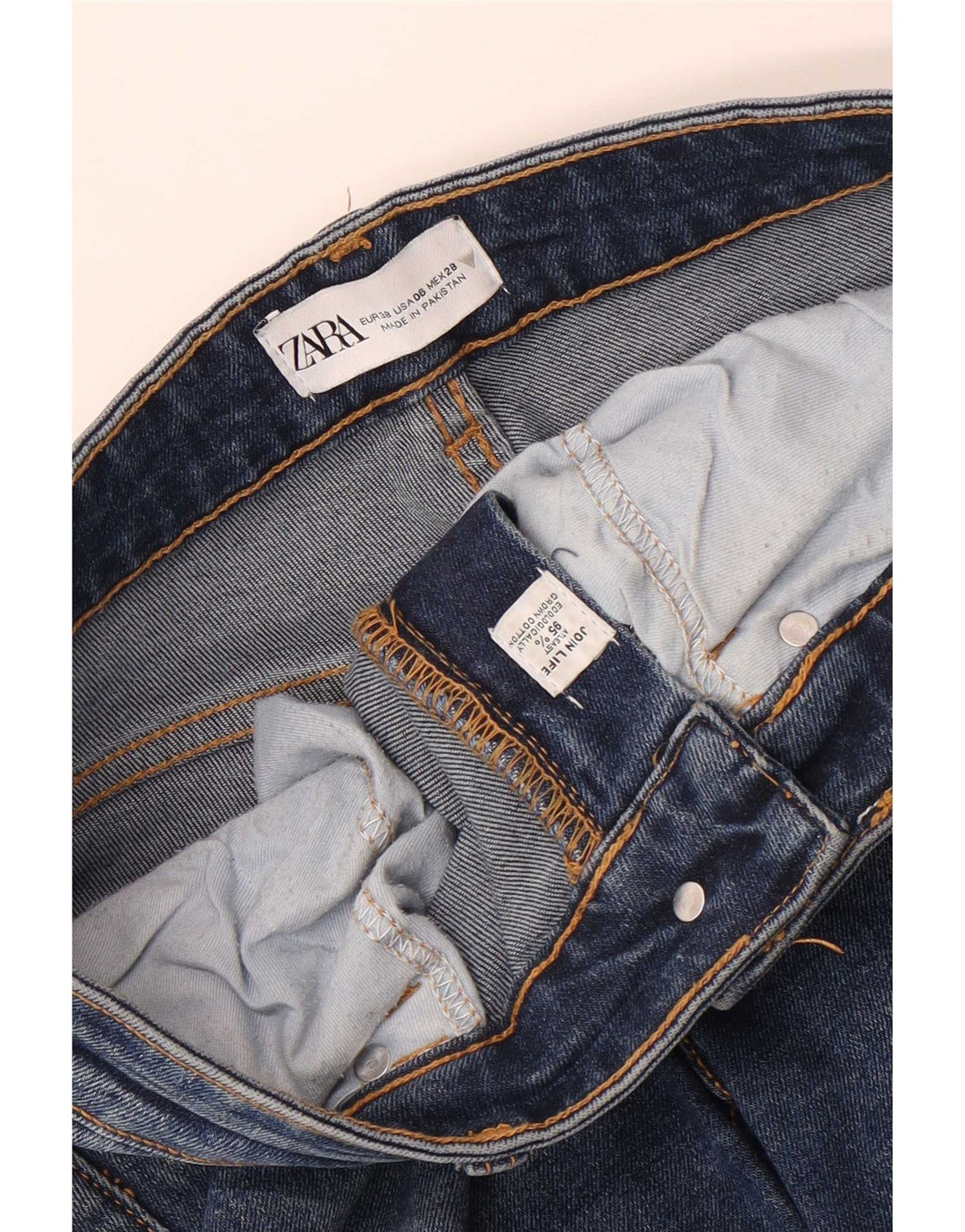 Jeans Bootcut da donna Zara EU 38 Small W28 L26 Cotone blu