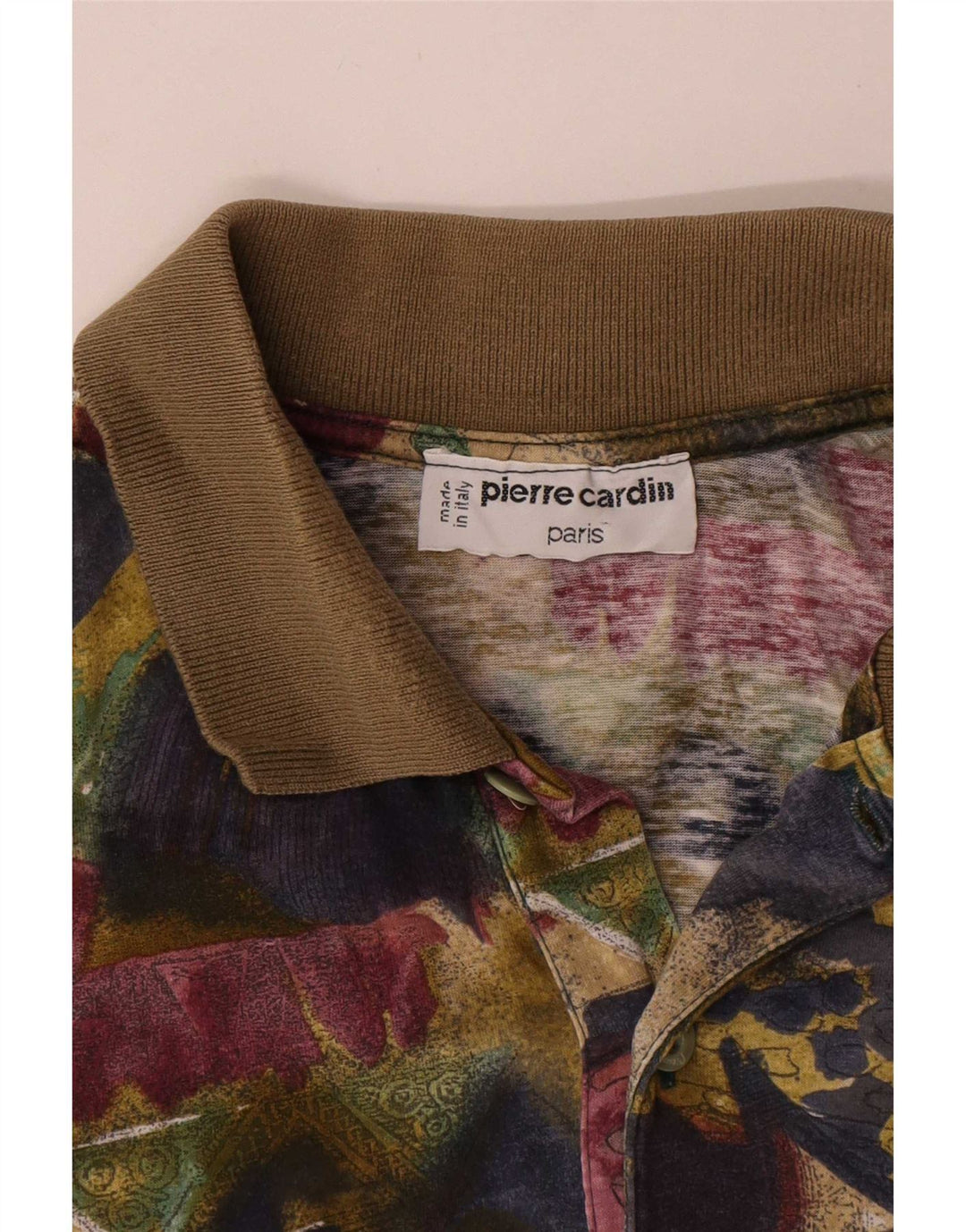 Polo grafica da uomo Pierre Cardin in cotone geometrico multicolore medio