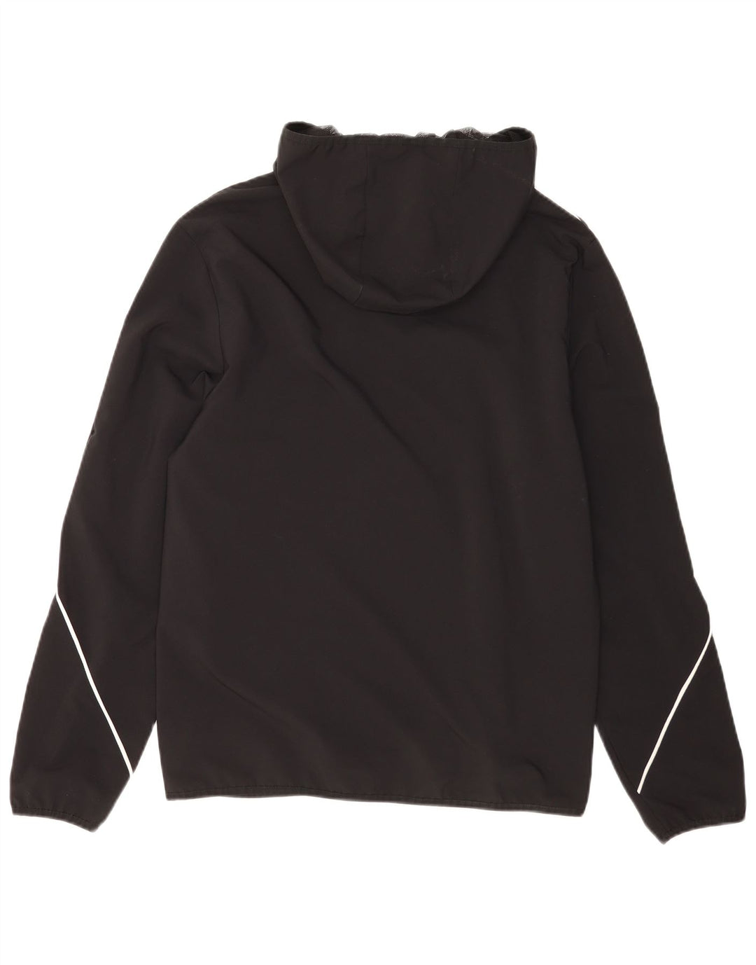 Giacca da ginnastica da uomo con grafica Adidas con cappuccio, piccola, in poliestere nero