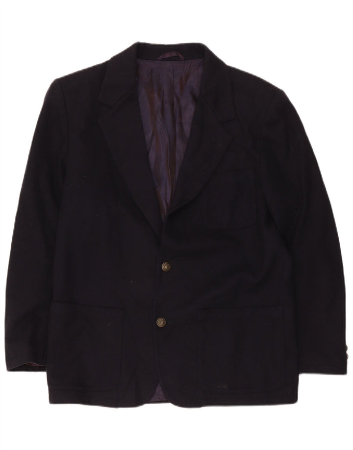 Giacca blazer a 2 bottoni da ragazzo Henry Cottons 14-15 anni in lana blu navy