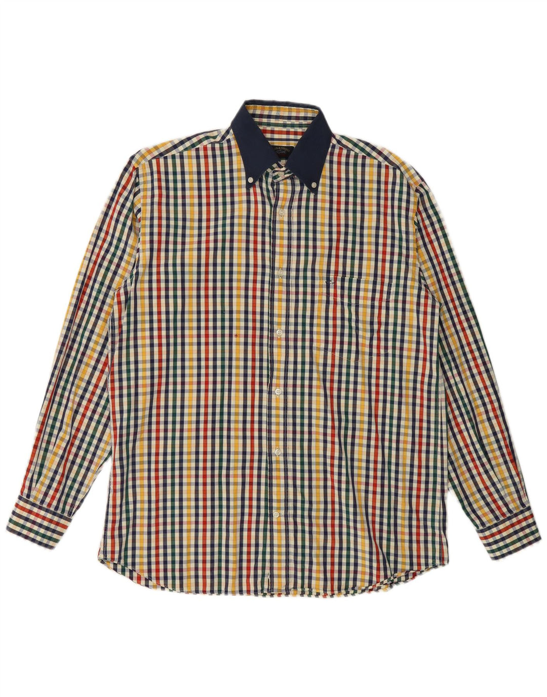 Paul & Shark Camicia da yachting da uomo taglia 40 medio a quadri multicolore