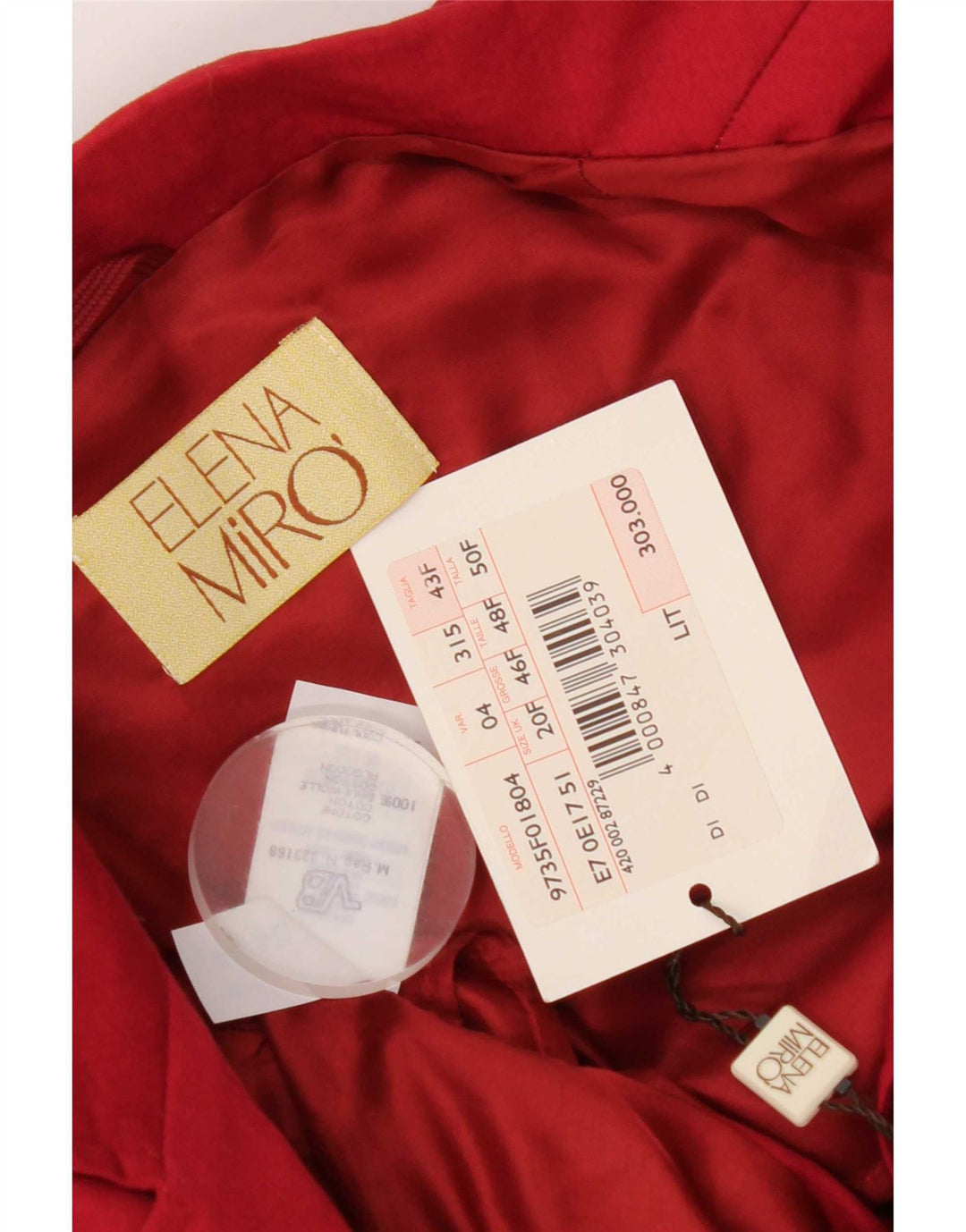 ELENA MIRO Giacca Blazer Oversize a Maniche Corte da Donna IT 44 Rosso Medio