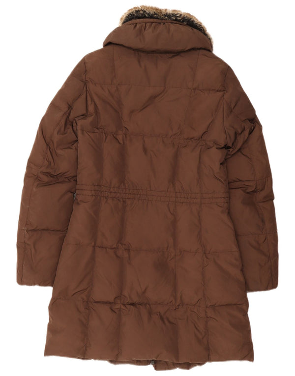 Cappotto imbottito da donna Geox UK 8 Small Marrone Poliestere