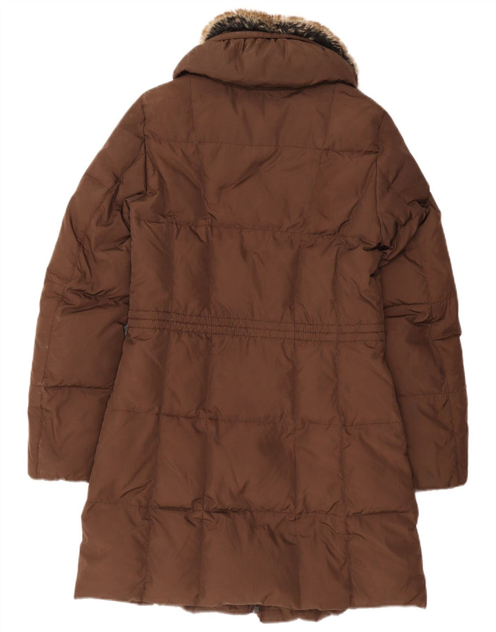 Cappotto imbottito da donna Geox UK 8 Small Marrone Poliestere
