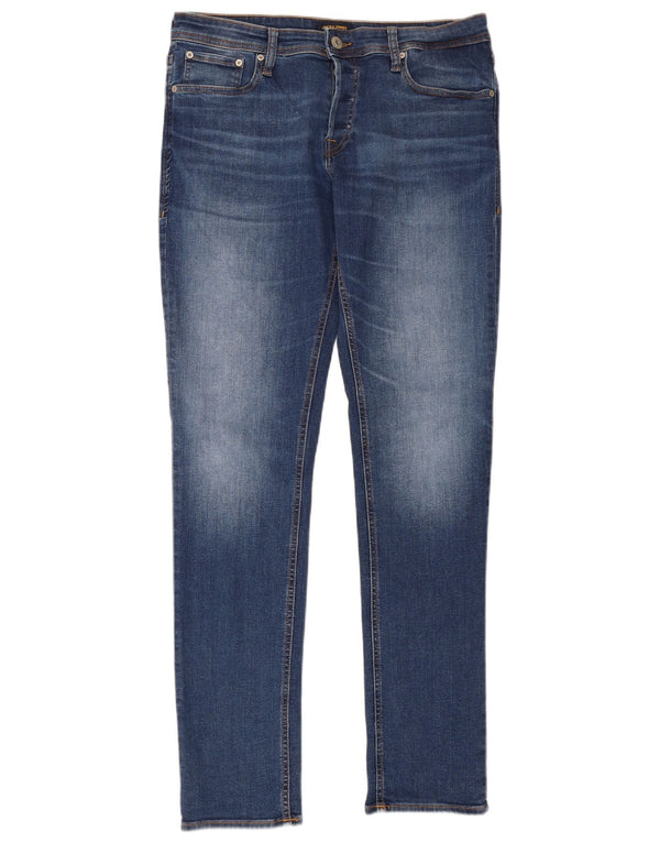 Jeans skinny da uomo a vita bassa Jack & Jones W34 L34 cotone blu