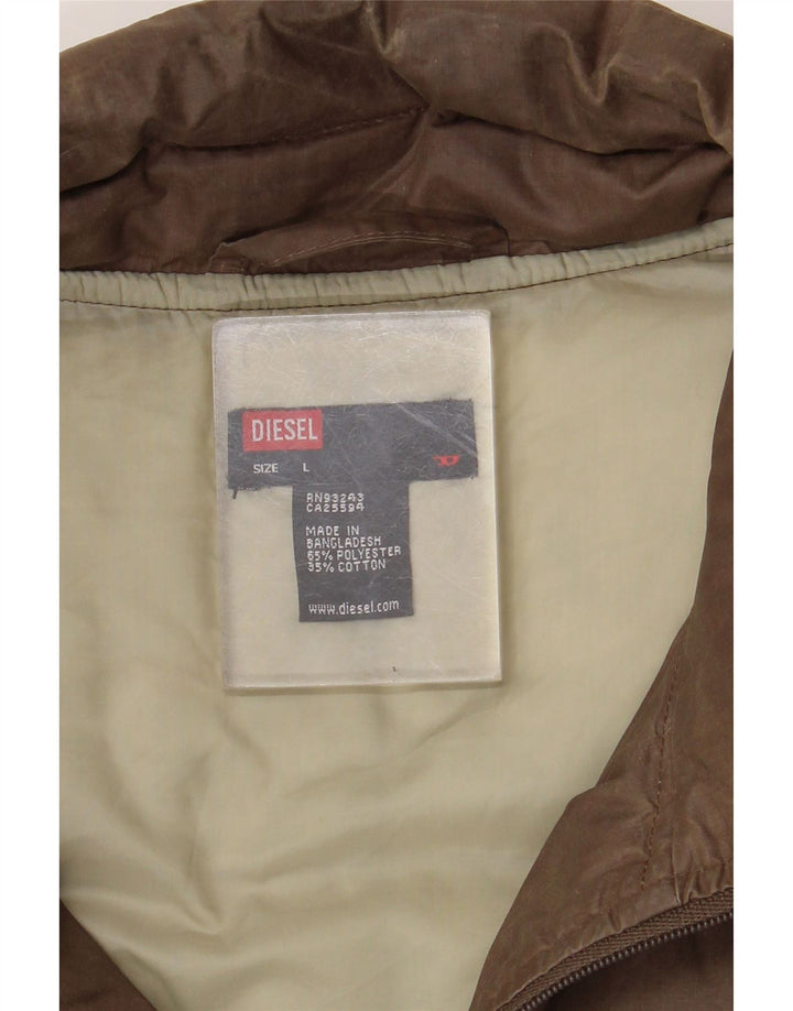 Gilet imbottito da uomo Diesel UK 40 Large Marrone Poliestere