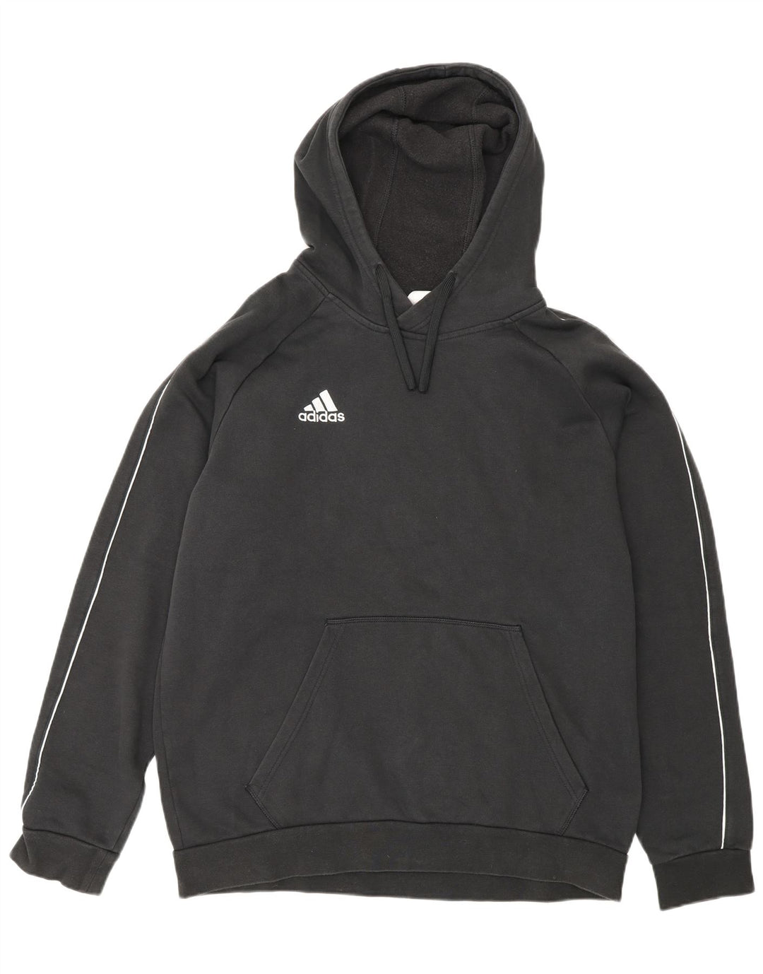Felpa con cappuccio da uomo Adidas Large in cotone nero