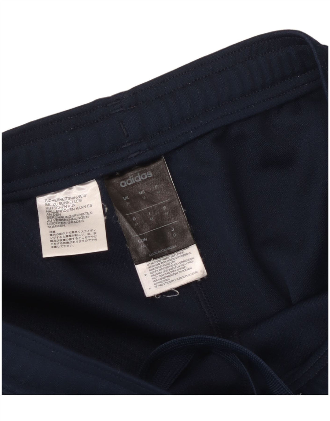 Pantaloni da tuta Adidas Climalite da uomo medi in poliestere blu navy