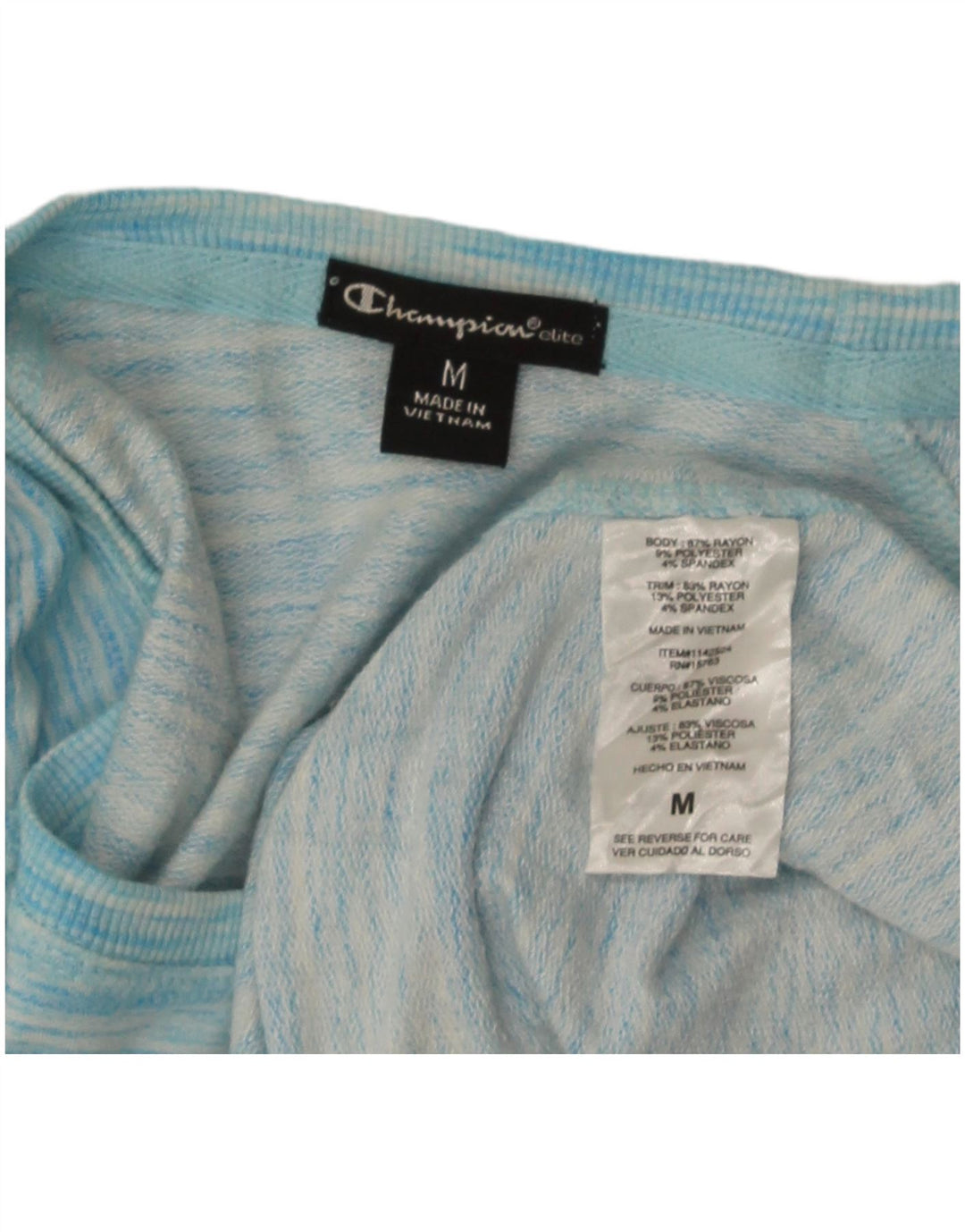 Maglia a maniche lunghe da donna Champion UK 14 Rayon chiazzato blu medio
