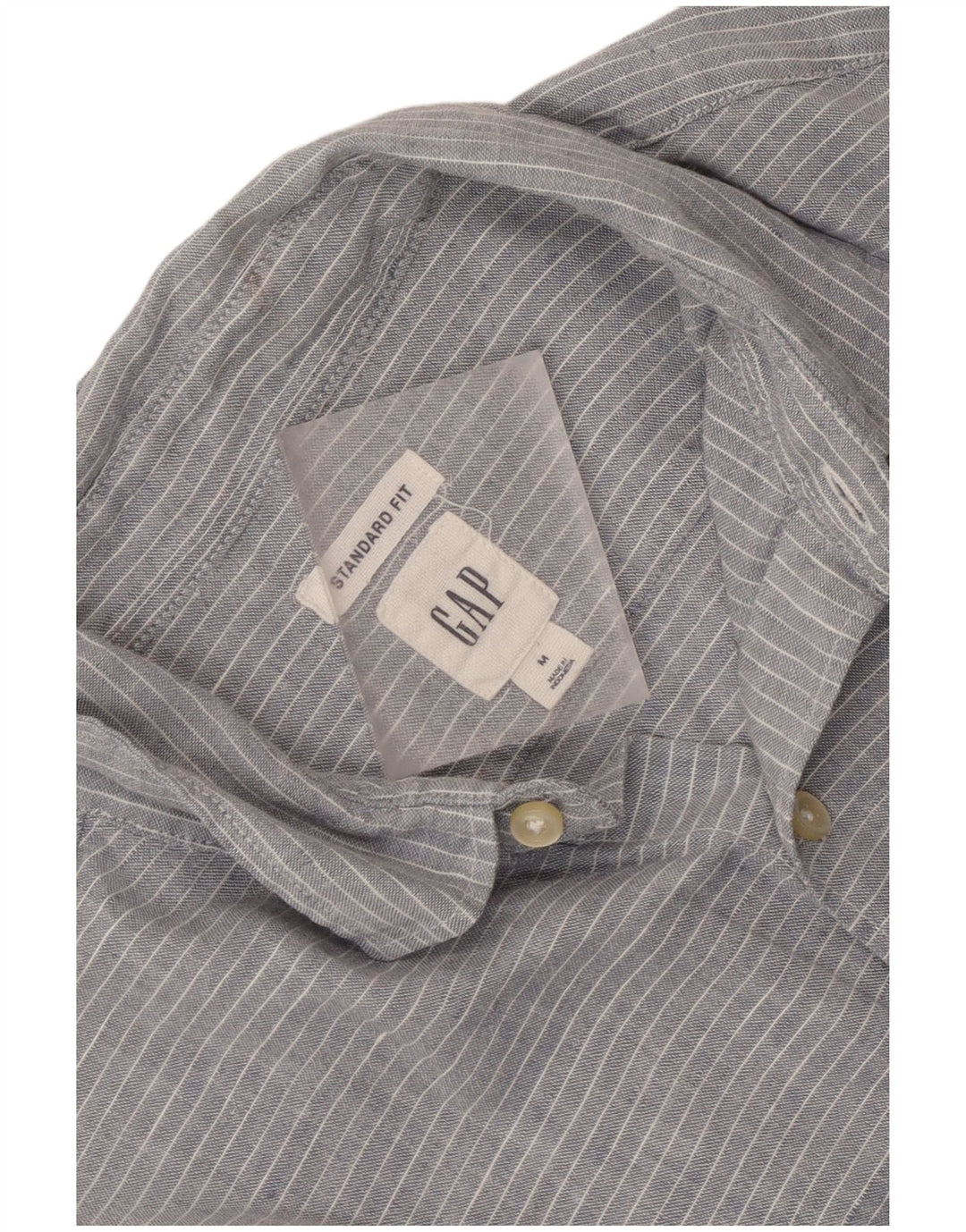 Camicia Gap da uomo vestibilità standard grigio medio gessato