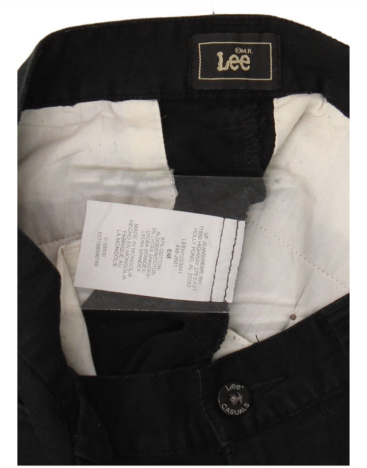 Pantaloni capri affusolati a vita alta da donna LEE US 6 medi W30 L20 neri