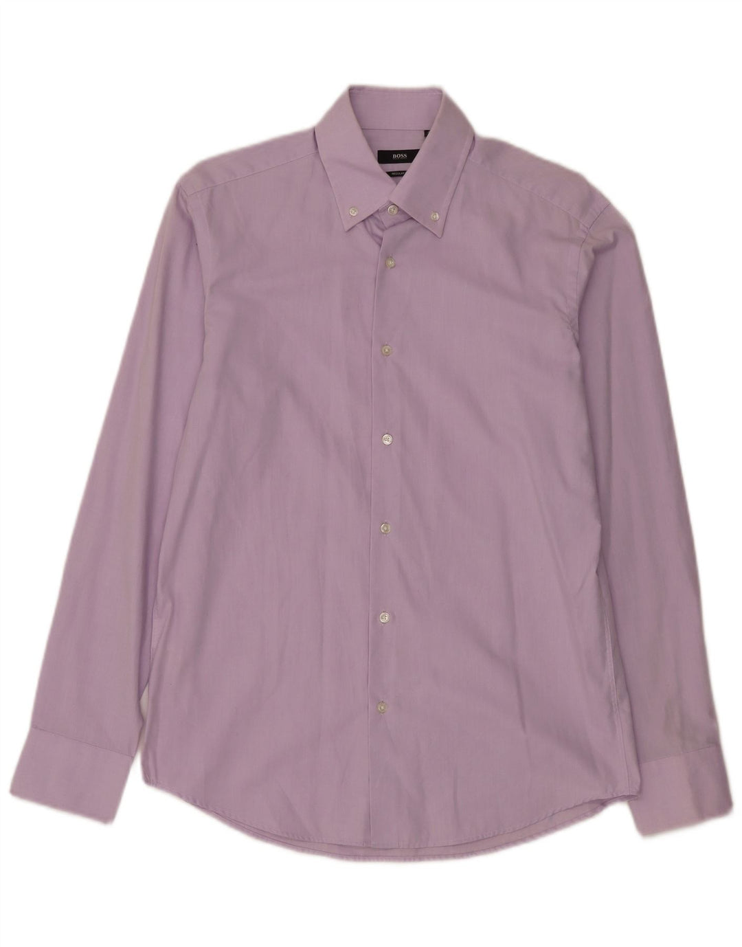 Camicia da uomo vestibilità regolare Hugo Boss taglia 4015 3/4 cotone viola medio