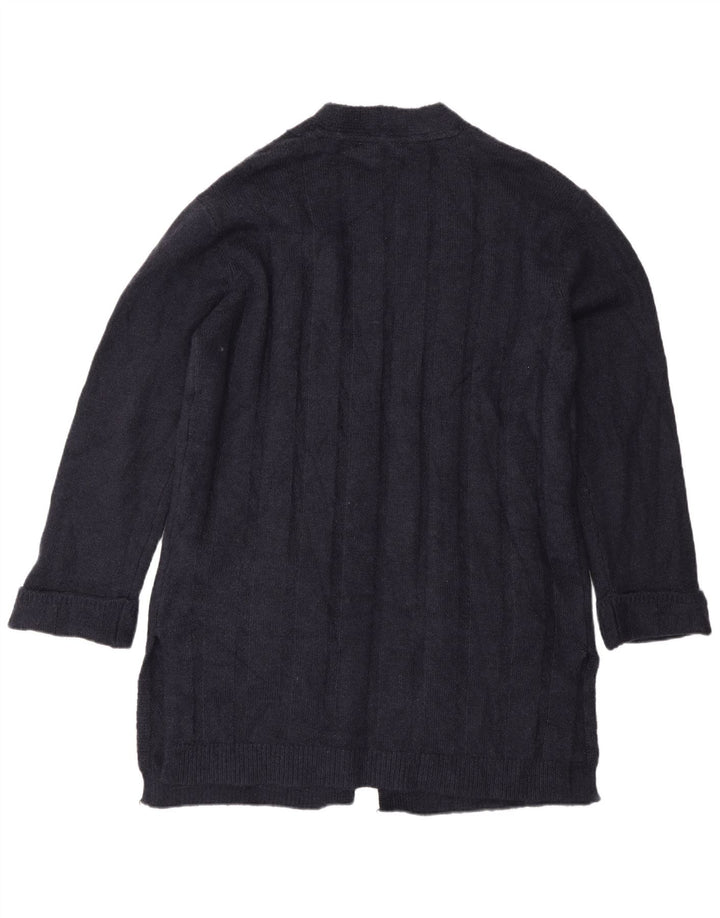 Maglione cardigan lungo da donna Marks & Spencer UK 14 medio blu navy