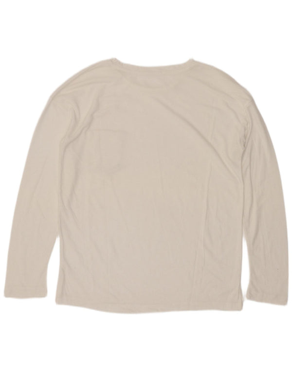 Top Zara Trafaluc da donna a maniche lunghe UK 10 Small Bianco