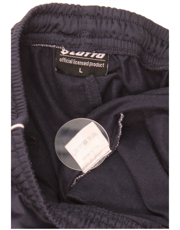 Pantaloni da tuta da uomo Lotto Grandi in poliestere blu navy