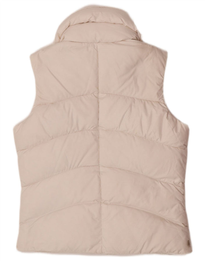 Gilet imbottito con cappuccio da donna Nike UK 12/14 poliestere bianco medio