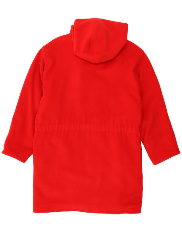 BOGNER Womens Hooded Overcoat EU 42 Large Red Wool