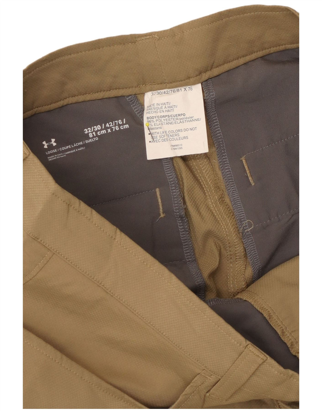 Pantaloni casual dritti da uomo Under Armour W32 L30 Poliestere beige