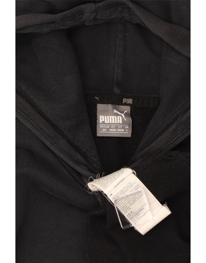 PUMA Mens Graphic Hoodie Jumper Small Black Cotton