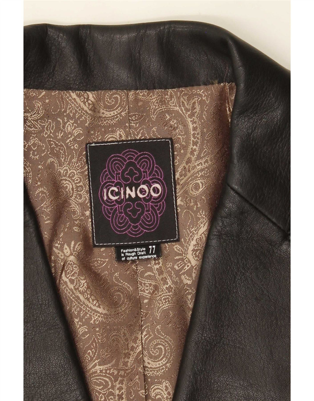 Giacca blazer in pelle da donna a 1 bottone Icinoo UK 10 piccola nera