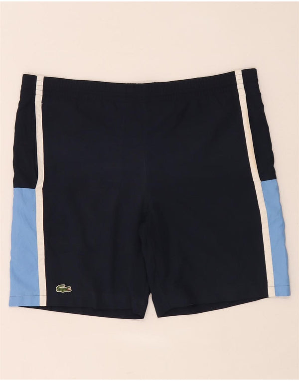 Pantaloncini sportivi da uomo Lacoste taglia 2 XS poliestere color block blu navy