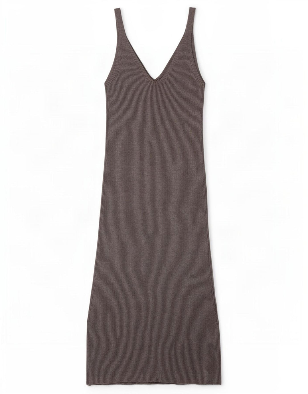Vestito lungo senza maniche da donna Zara UK 8 Small in viscosa grigia