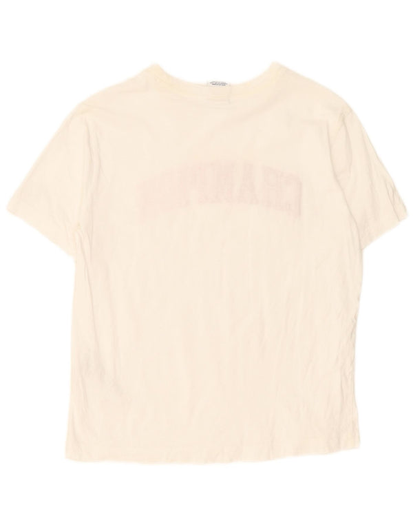 Champion T-shirt grafica oversize da donna UK 6 XS Cotone bianco