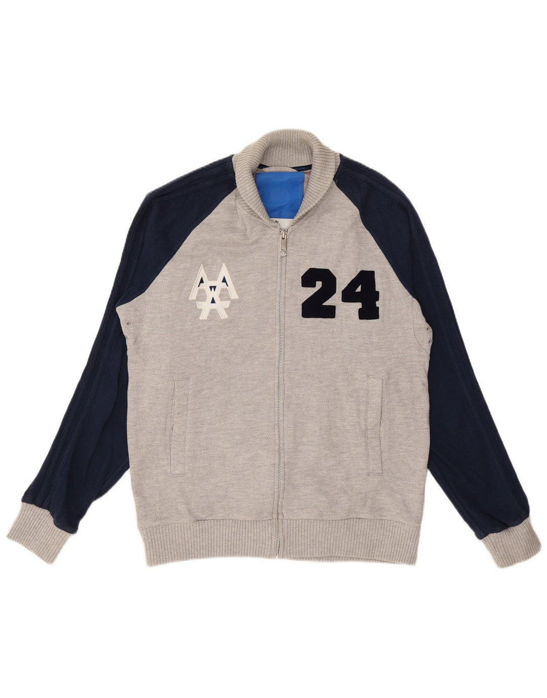 ADIDAS Giacca da uomo con grafica grafica, giacca grande in cotone color block grigio