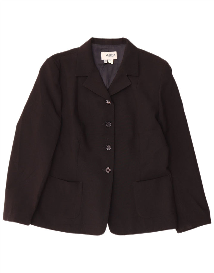 Giacca blazer a 4 bottoni da donna Zara EU 44 XL poliestere nero