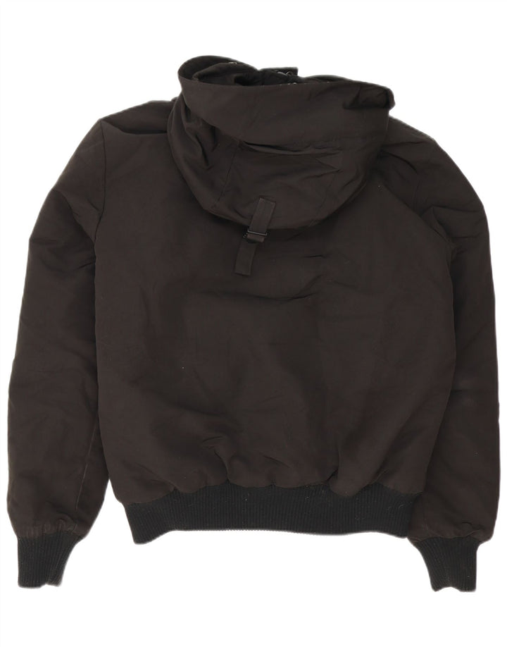 Giubbotto bomber con cappuccio da uomo SUPERDRY UK 38 nylon nero medio