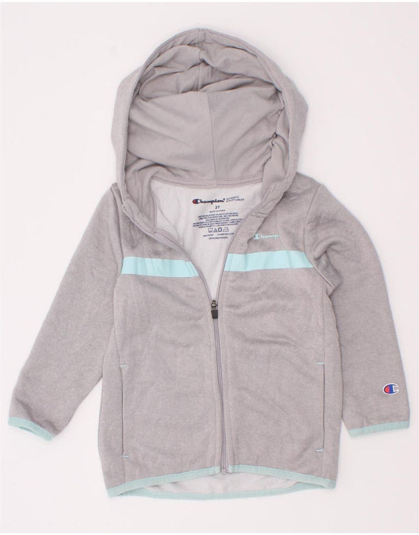 Maglione con cappuccio e zip Champion per neonati, 18-24 mesi, colore grigio a blocchi