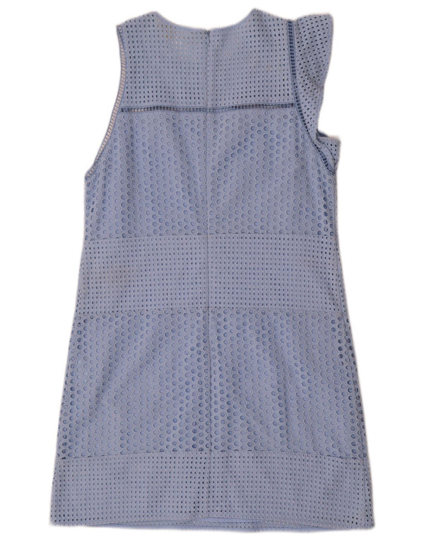 Abito a trapezio da donna Michael Kors UK 12 Cotone blu medio