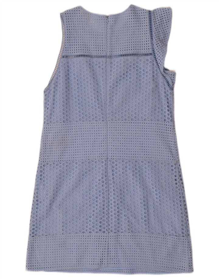 Abito a trapezio da donna Michael Kors UK 12 Cotone blu medio