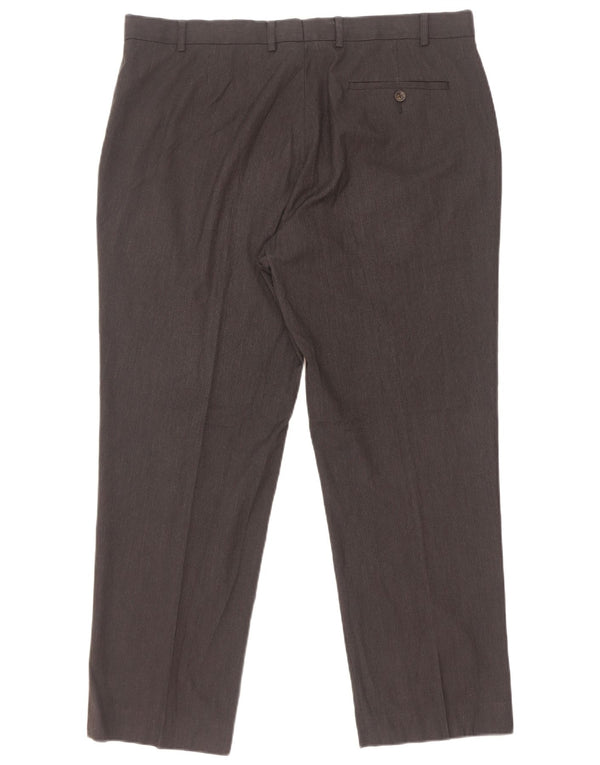 Pantaloni da abito vestibilità regolare Marks & Spencer da uomo W38 L29 poliestere grigio