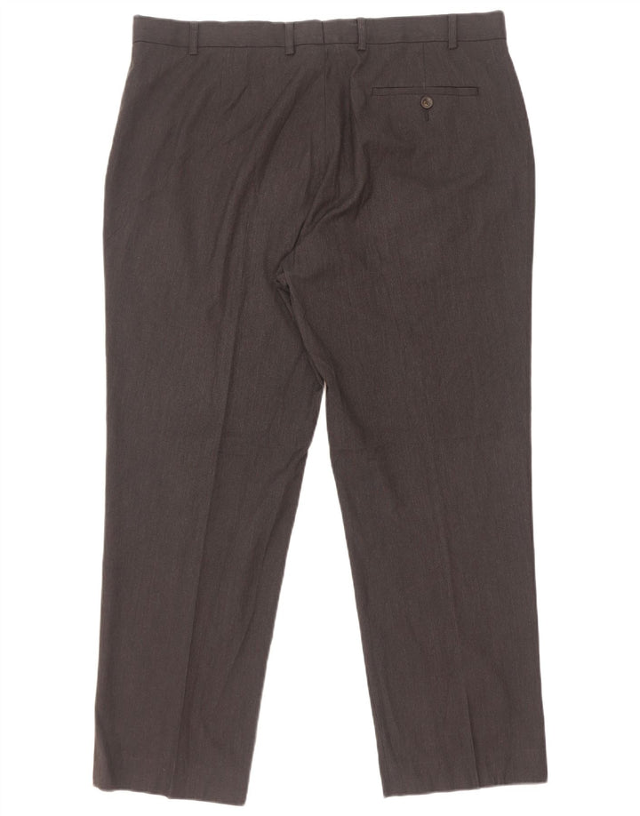 Pantaloni da abito vestibilità regolare Marks & Spencer da uomo W38 L29 poliestere grigio