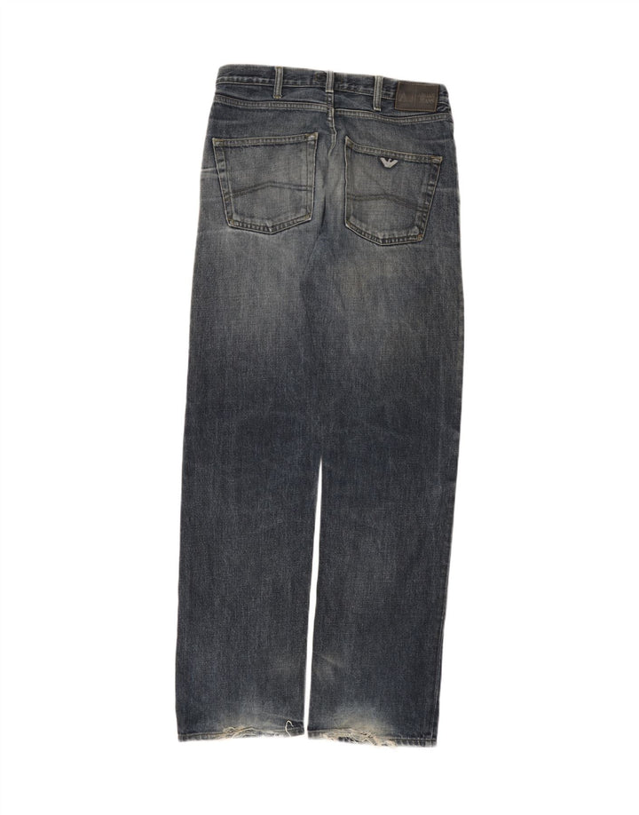 Jeans dritti da uomo Armani W30 L33 in cotone blu