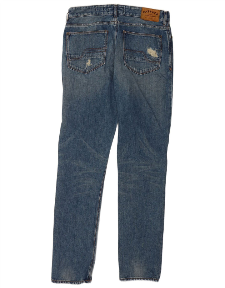 Jeans slim effetto consumato da uomo Fat Face W32 L33 cotone blu
