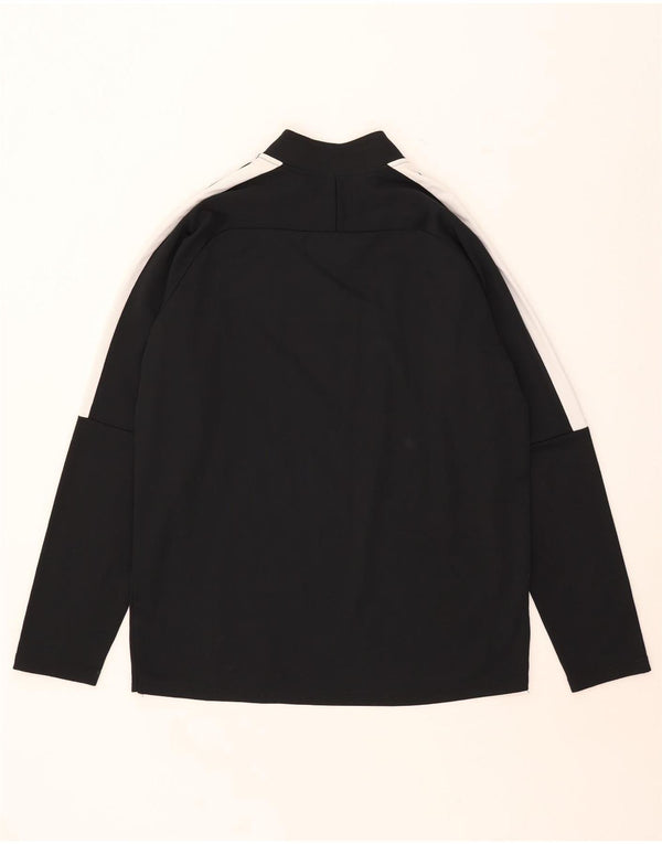 Top della tuta da ginnastica Nike Dri Fit con zip e collo da uomo, XL, color block nero