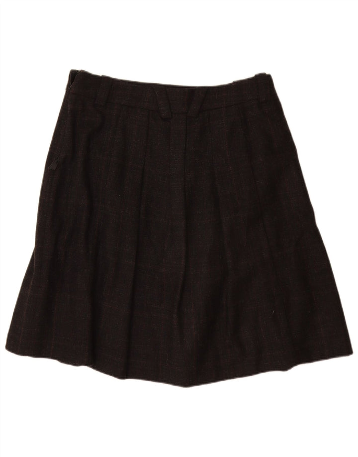 Gonna a pieghe da donna Henry Cottons IT 44 media W30 lana screziata nera