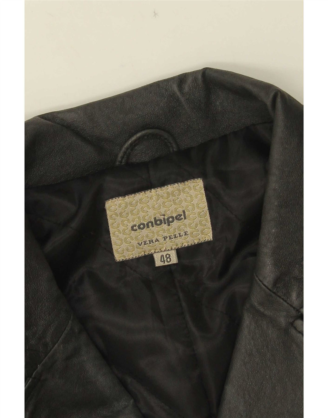 Giacca Blazer in Pelle da Donna a 3 Bottoni Conbipel IT 48 XL Nera
