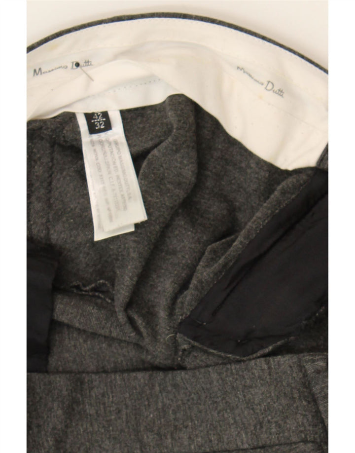 MASSIMO DUTTI Womens Slim Chino Trousers EU 42 Large W32 L30 Grey Viscose Vintage Massimo Dutti and Second-Hand Massimo Dutti from Messina Hembry 
