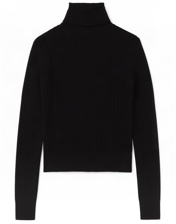 Maglione corto da donna Zara con collo alto, UK 12, medio, nero