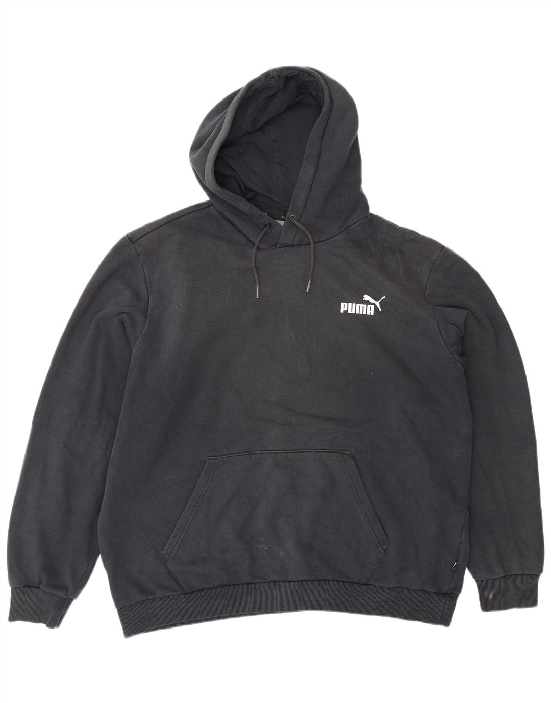 Felpa con cappuccio da uomo Puma XL in cotone nero