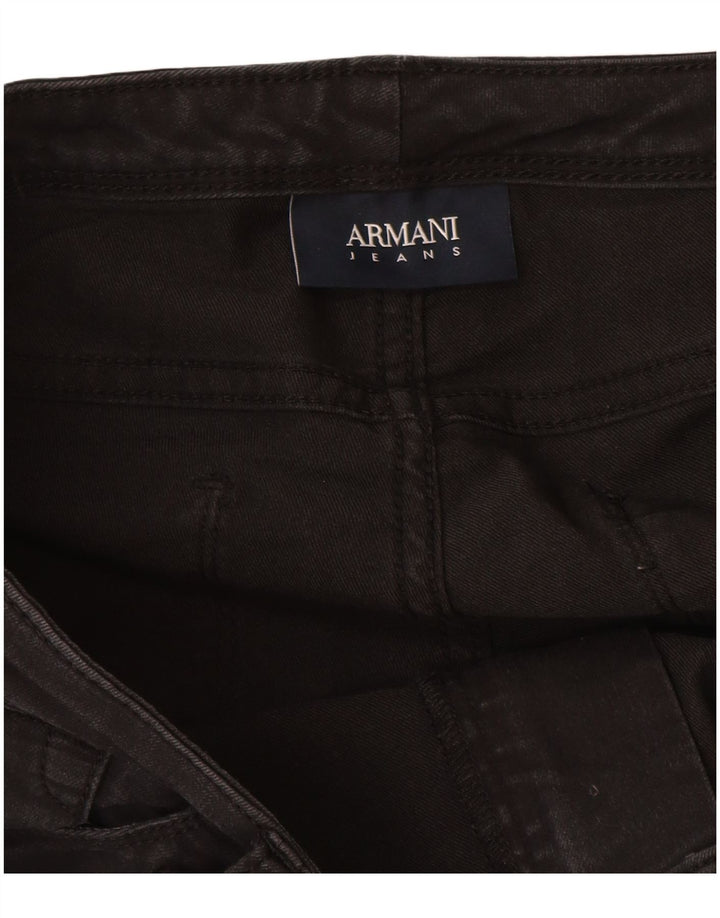 Jeans slim da donna ARMANI W30 L27 cotone nero