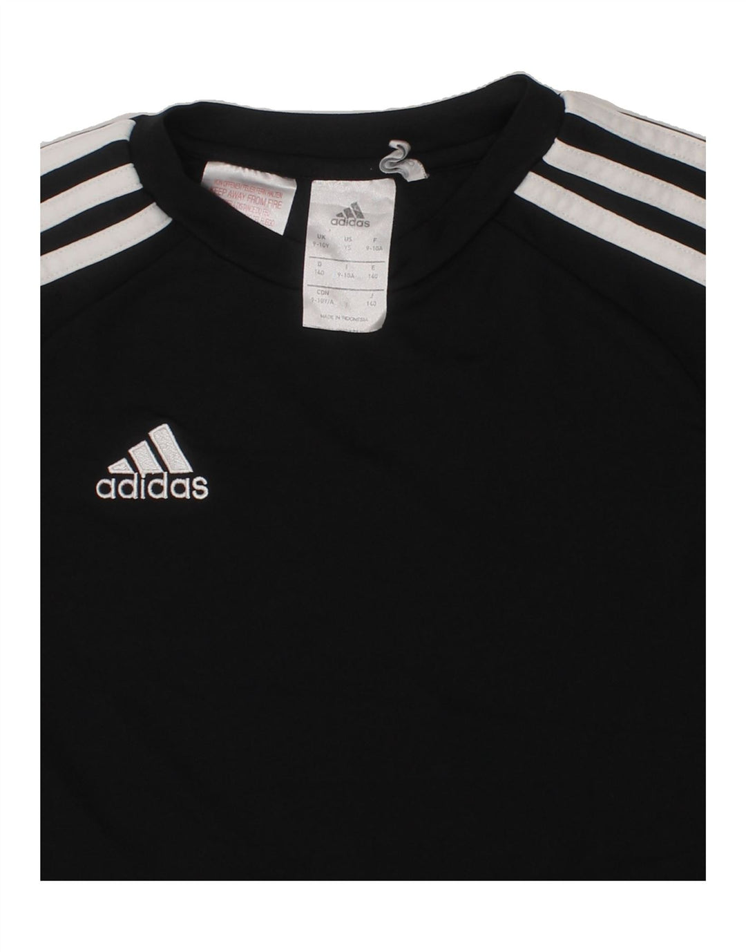 ADIDAS Boys Climalite T-Shirt Top 9-10 Years Black Vintage Adidas and Second-Hand Adidas from Messina Hembry 