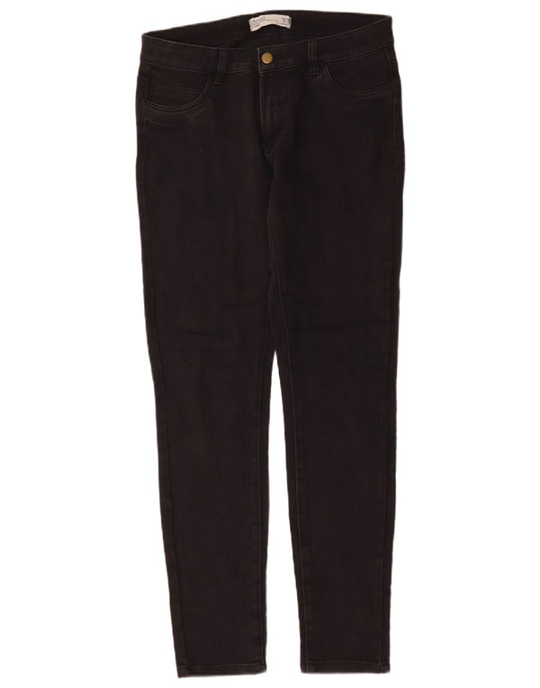Jeans skinny da donna Zara UK 14 grandi W32 L31 cotone nero