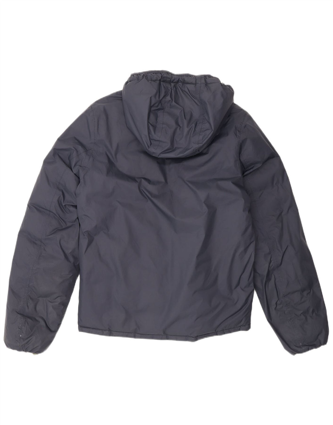 Giacca imbottita reversibile con cappuccio da donna K-Way UK 14 medio blu navy