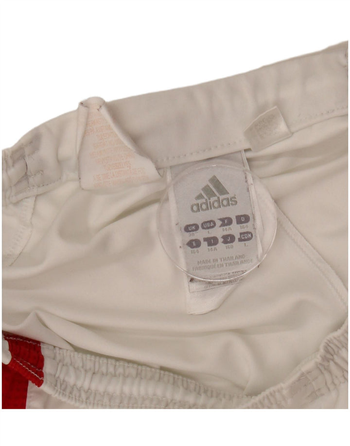 Pantaloncini sportivi Adidas da ragazzo FC Bayern Munchen 13-14 anni in poliestere bianco