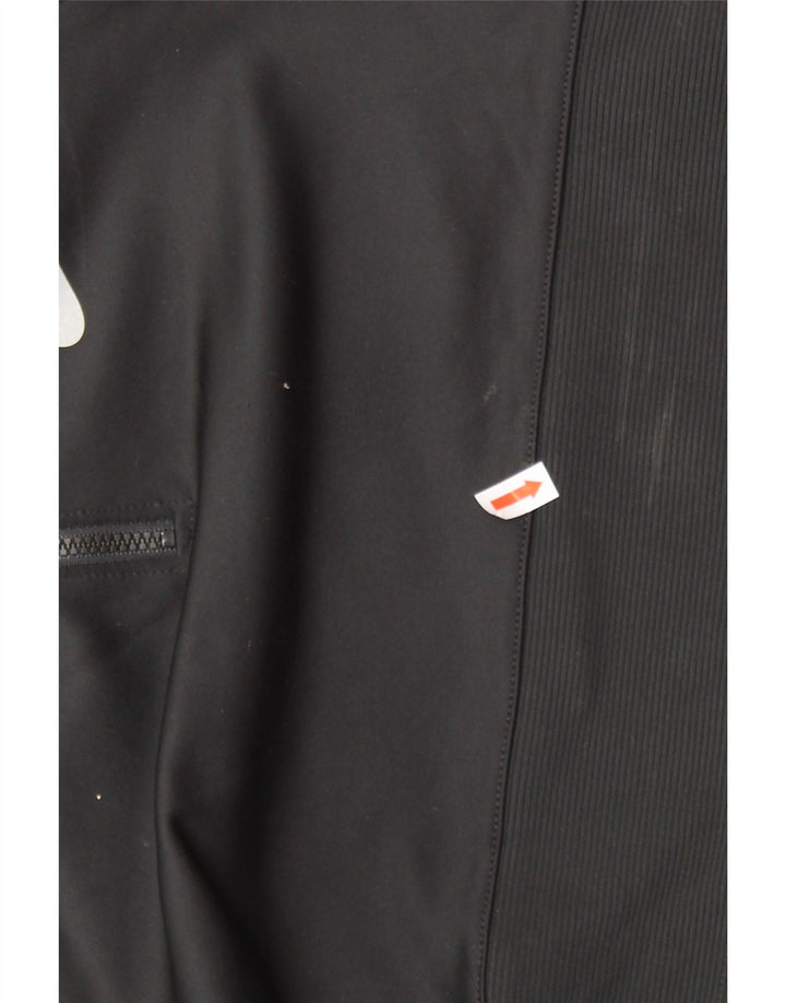 Felpa NIKE da donna con collo corto e zip, maglione UK 4 XS poliestere nero