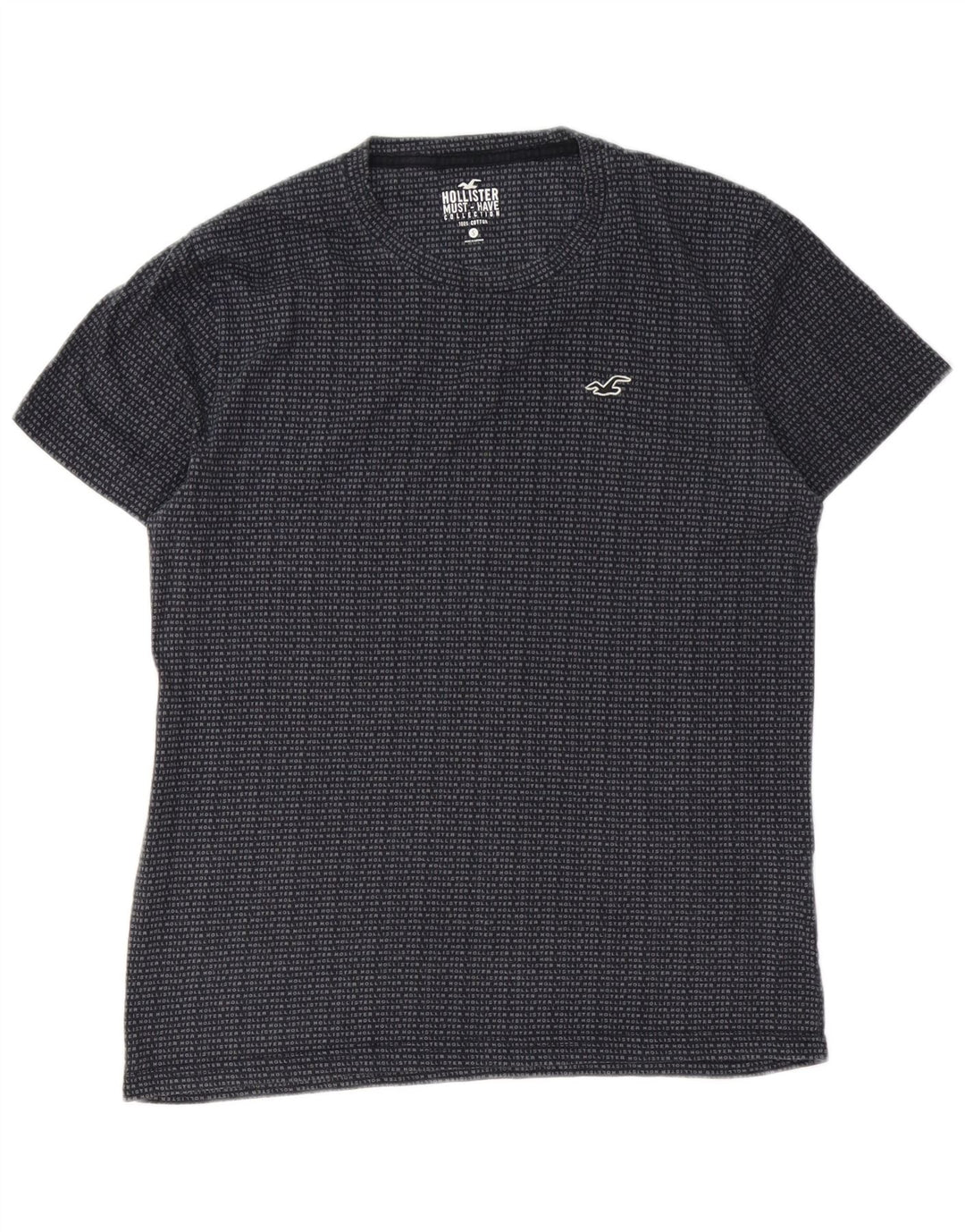 T-shirt Hollister da uomo Top Small in cotone blu navy